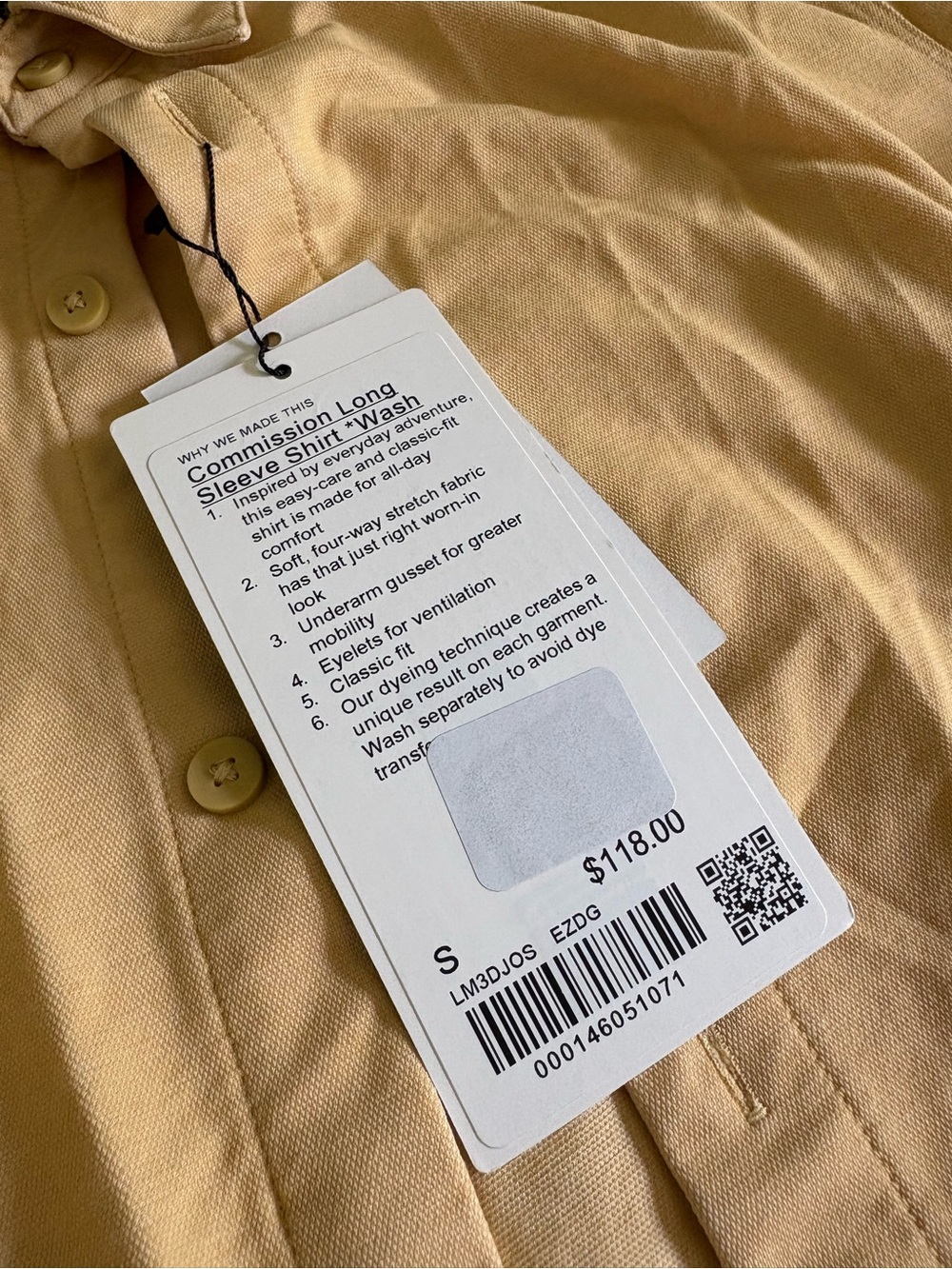 Lululemon Dress Shirt (Dye Wash)